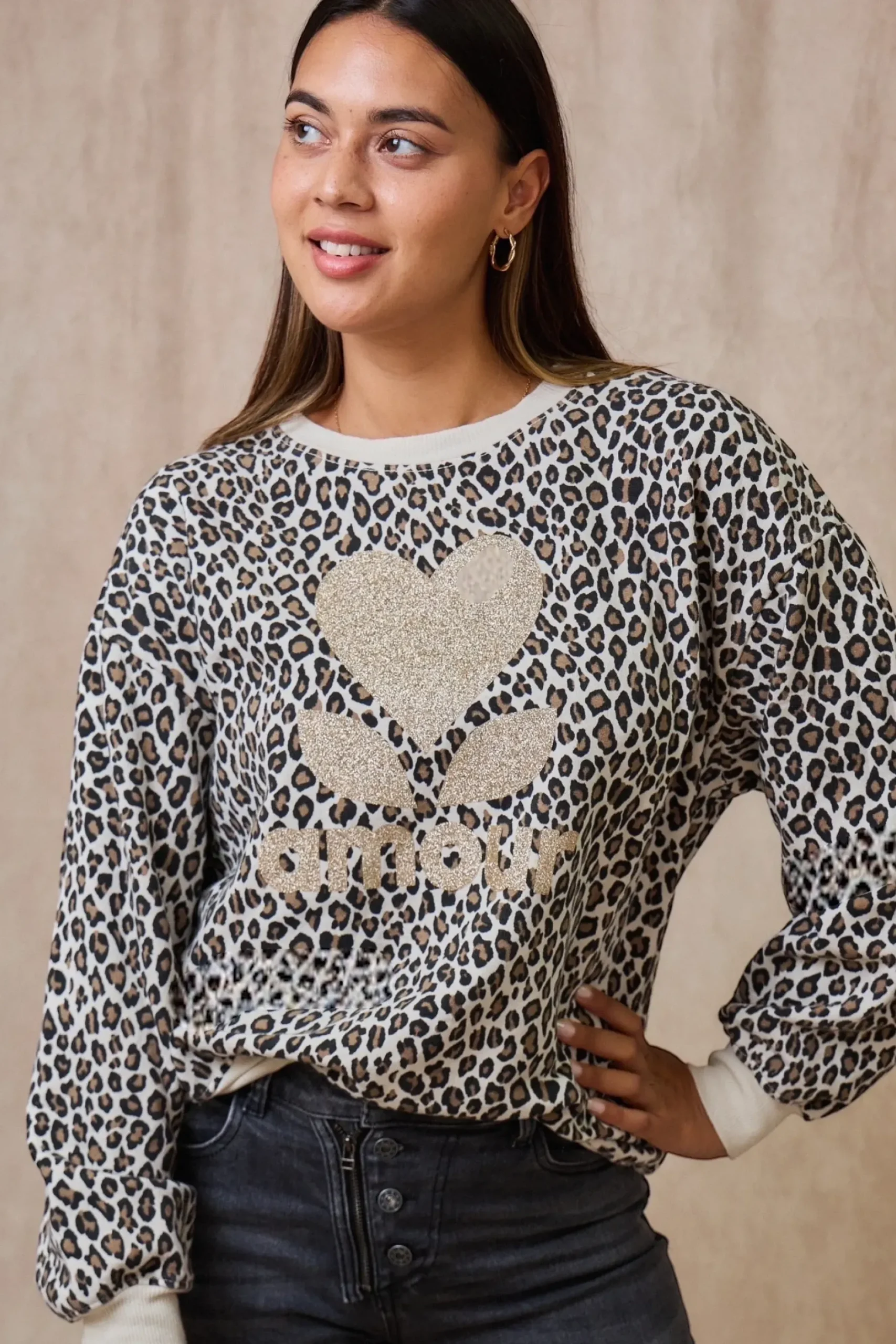 Shop HippieChic Sweat Amour Stone Wash