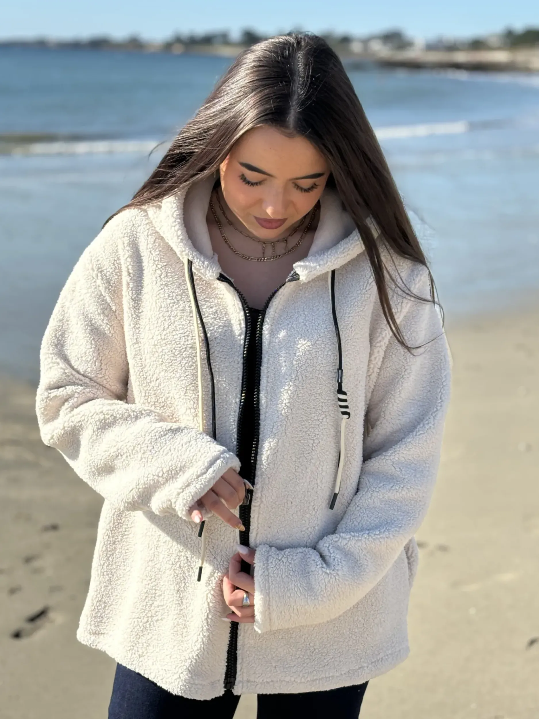 Online HippieChic Sweat Doudou à Capuche