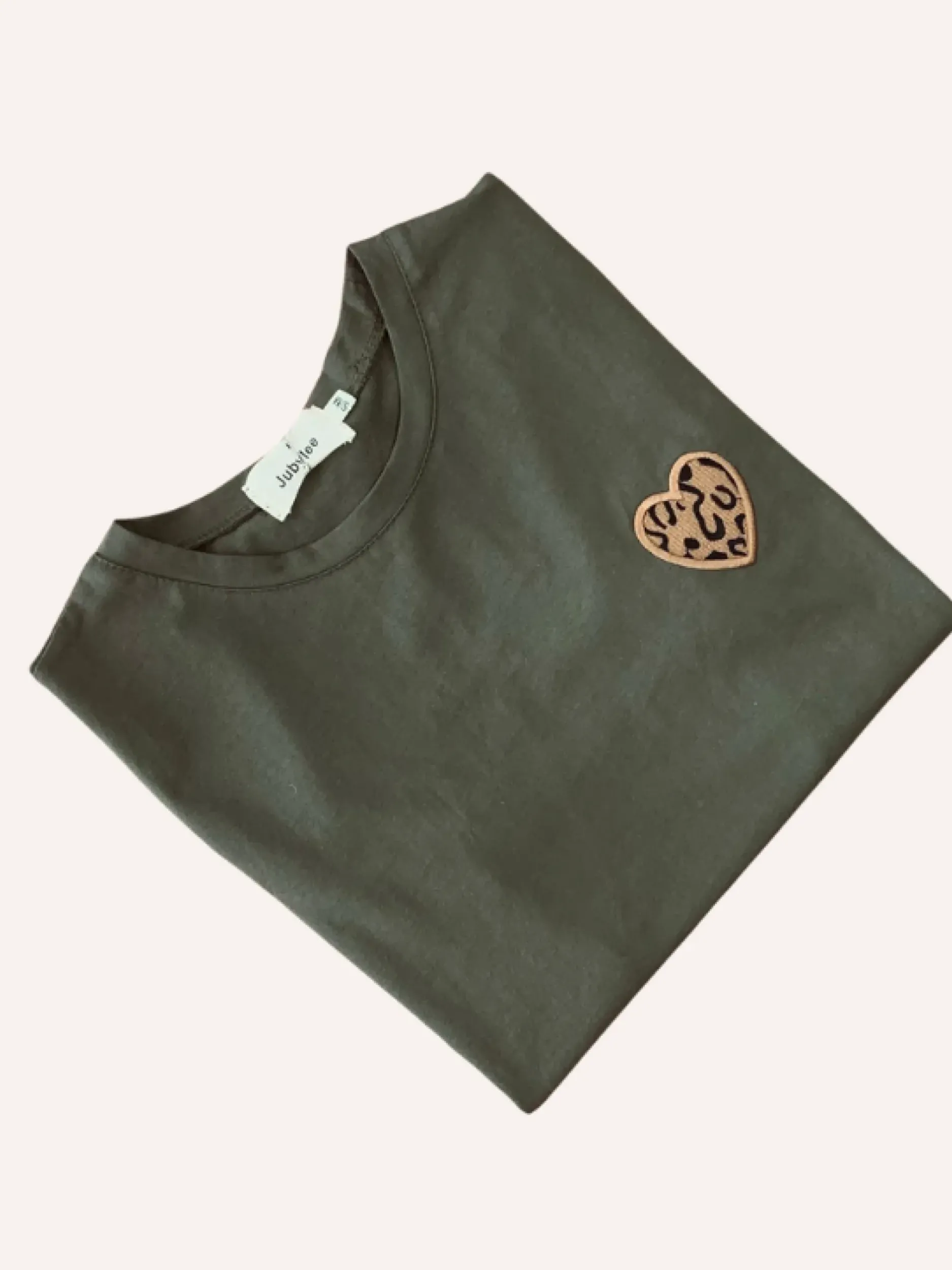 Outlet HippieChic Tee-shirt Brodé Coeur Léopard