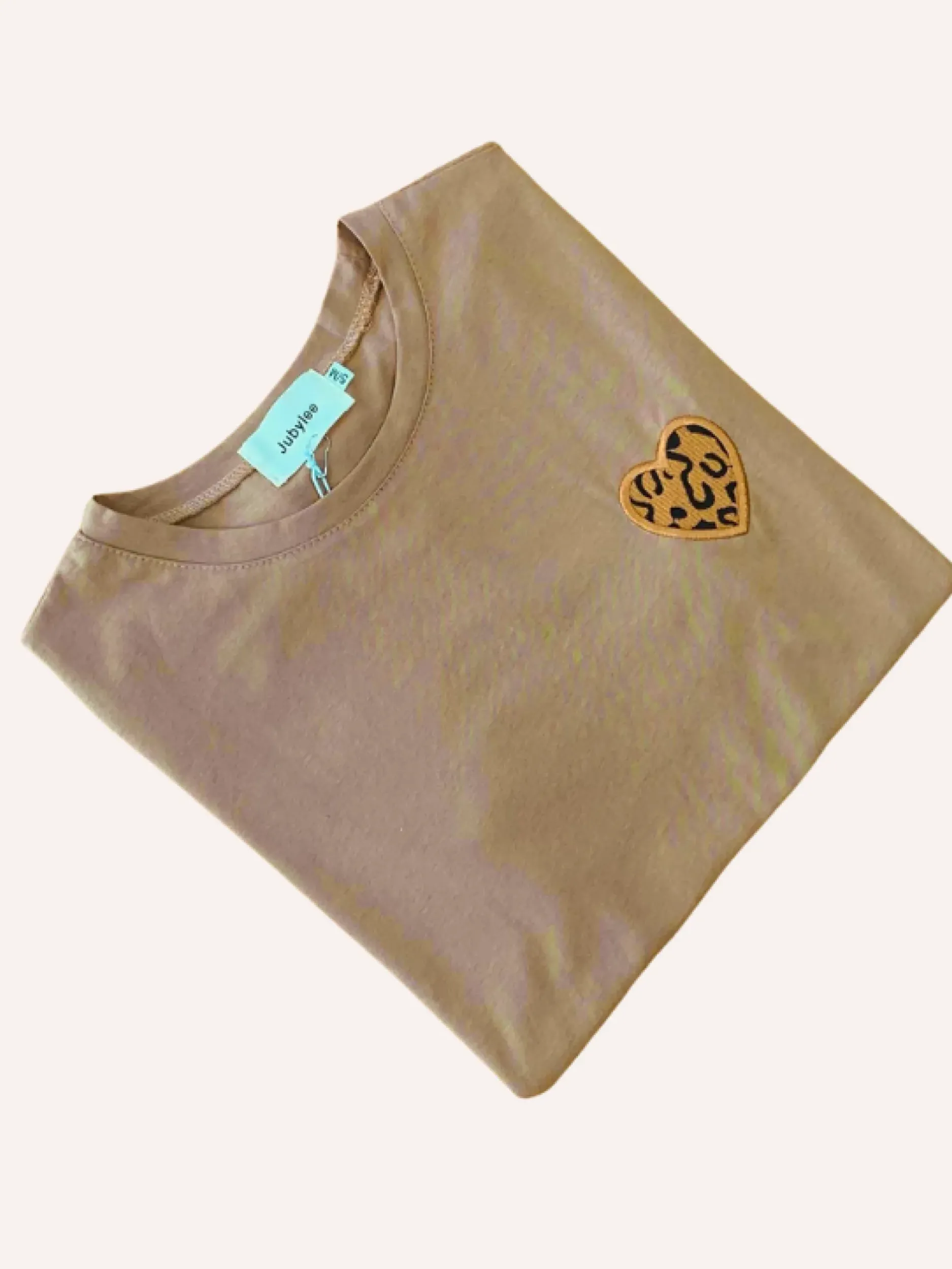 Outlet HippieChic Tee-shirt Brodé Coeur Léopard