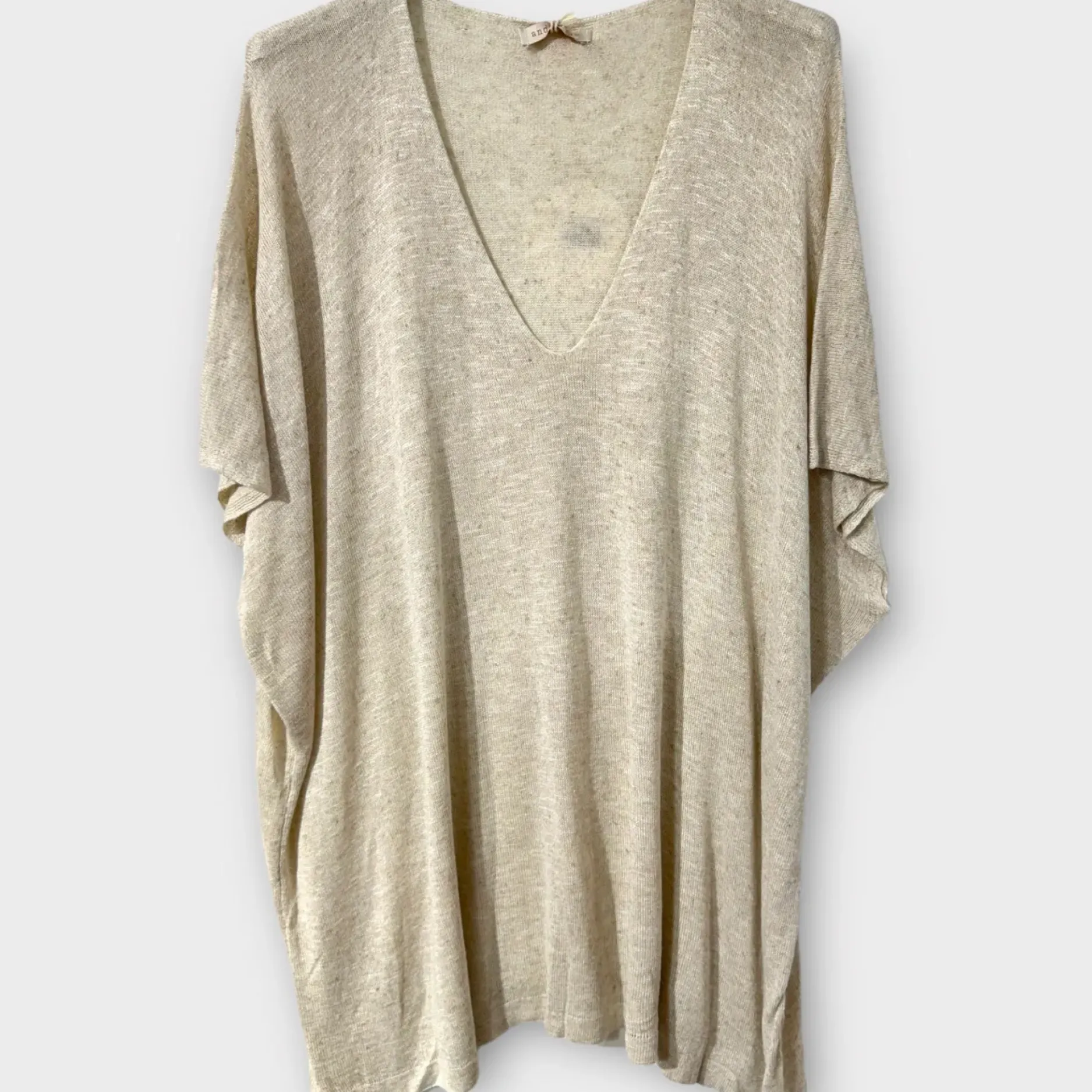 Clearance HippieChic Tee-shirt en Lin Long Blanc