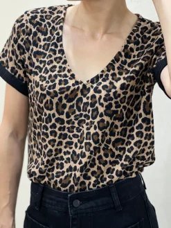 Online HippieChic Tee-shirt Léopard Revers