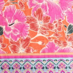 New HippieChic Étole Fleurs des Îles RougeFoncé