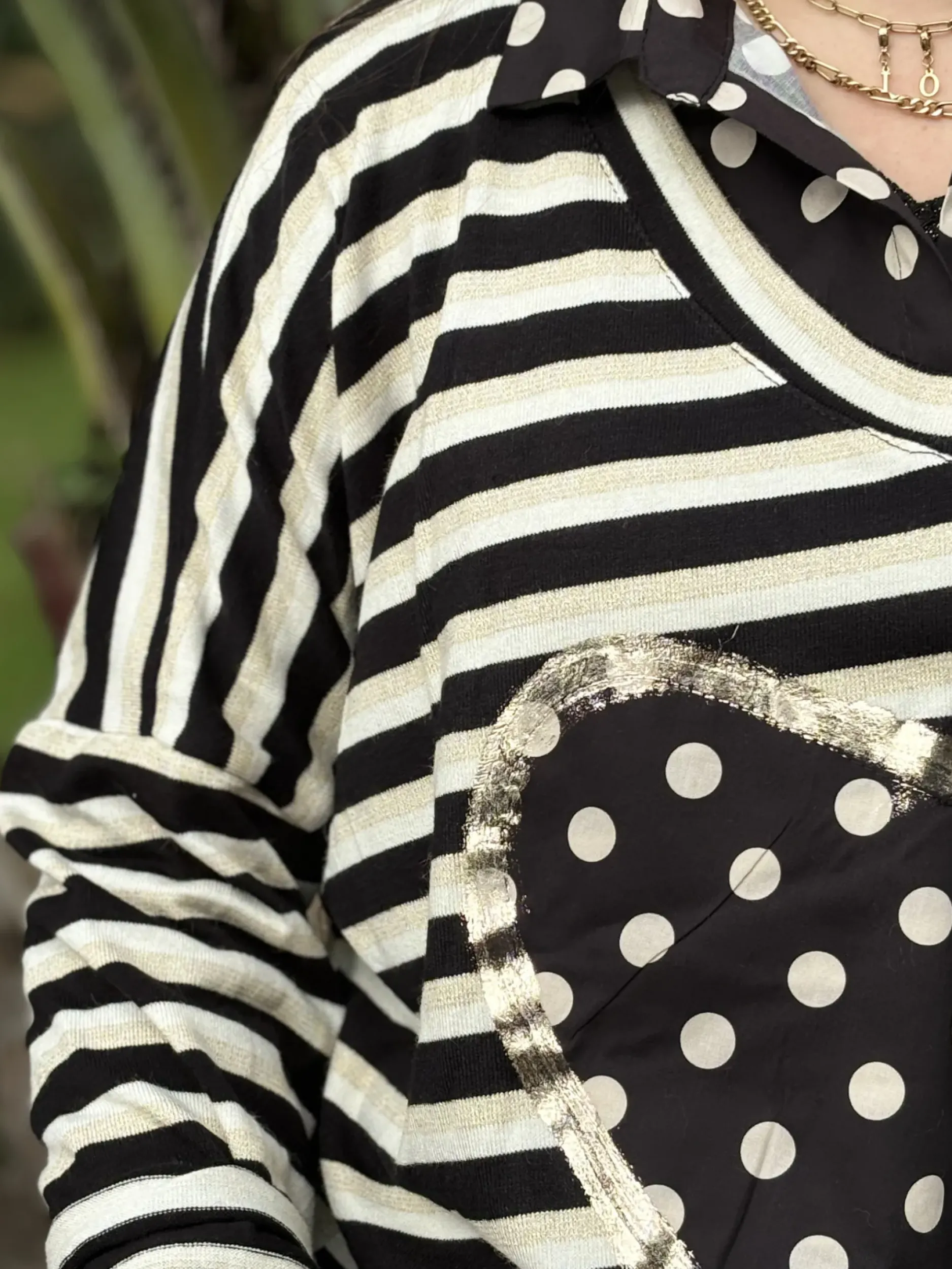 Store HippieChic Top Ample Petit Pois Coeur