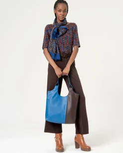 Flash Sale HippieChic Top Col Bateau Imprimé Bleu