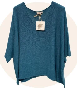 Sale HippieChic Top Parfait Col V Noir