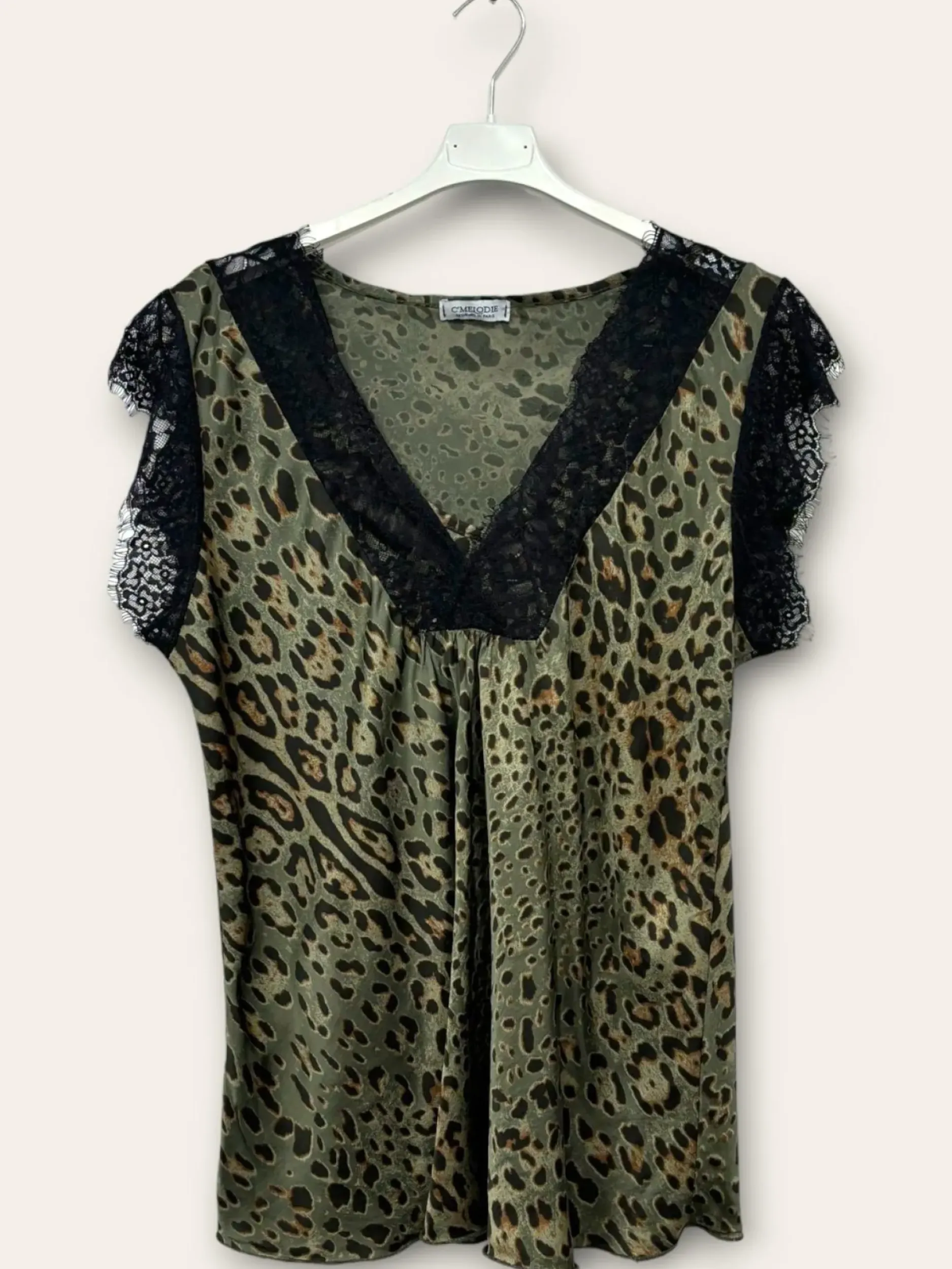 Discount HippieChic Top Satin Léopard