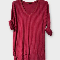 Discount HippieChic Top Uni Côtelé Lurex