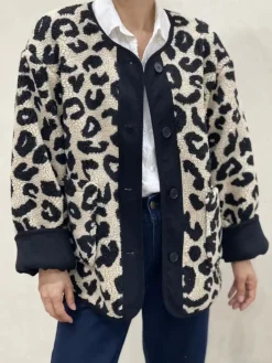 Best Sale HippieChic Veste Bouclette Léopard