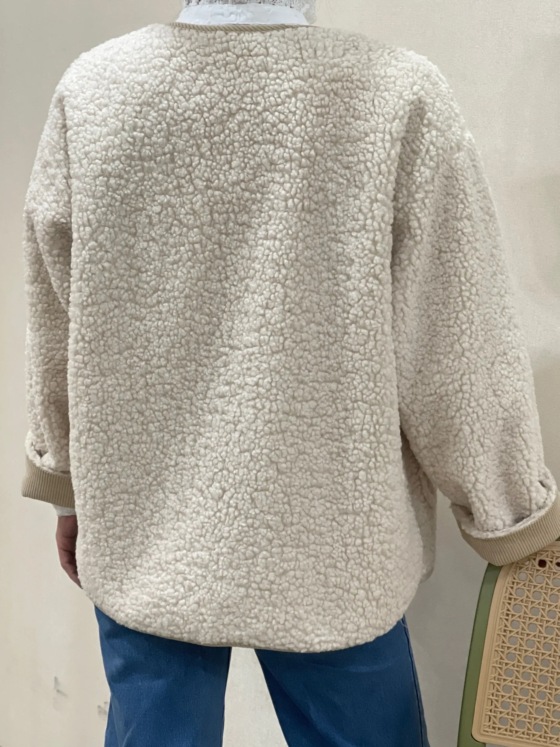 Hot HippieChic Veste Bouclette Unie