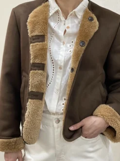 Online HippieChic Veste Boutonnée Réversible