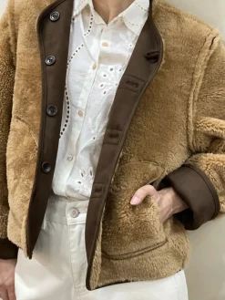 Online HippieChic Veste Boutonnée Réversible