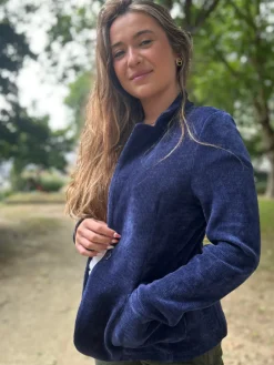 Best HippieChic veste en velours katell Marine