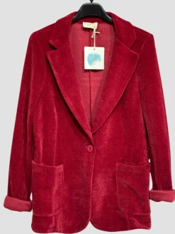 Best HippieChic veste en velours katell Marine