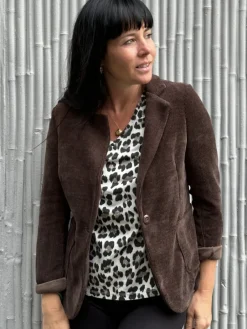 Best HippieChic veste en velours katell Marine