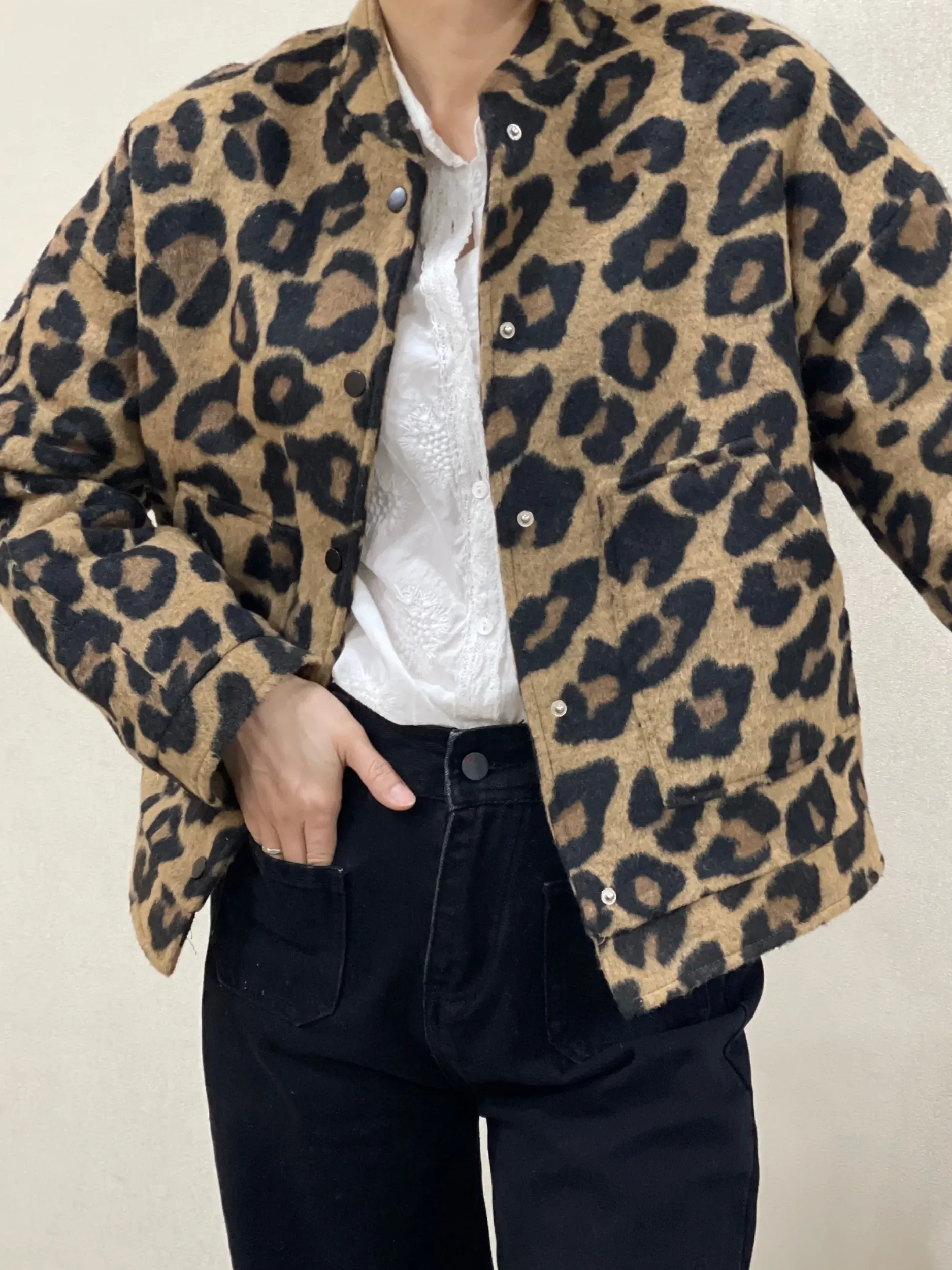 Cheap HippieChic Veste Oversize Léopard