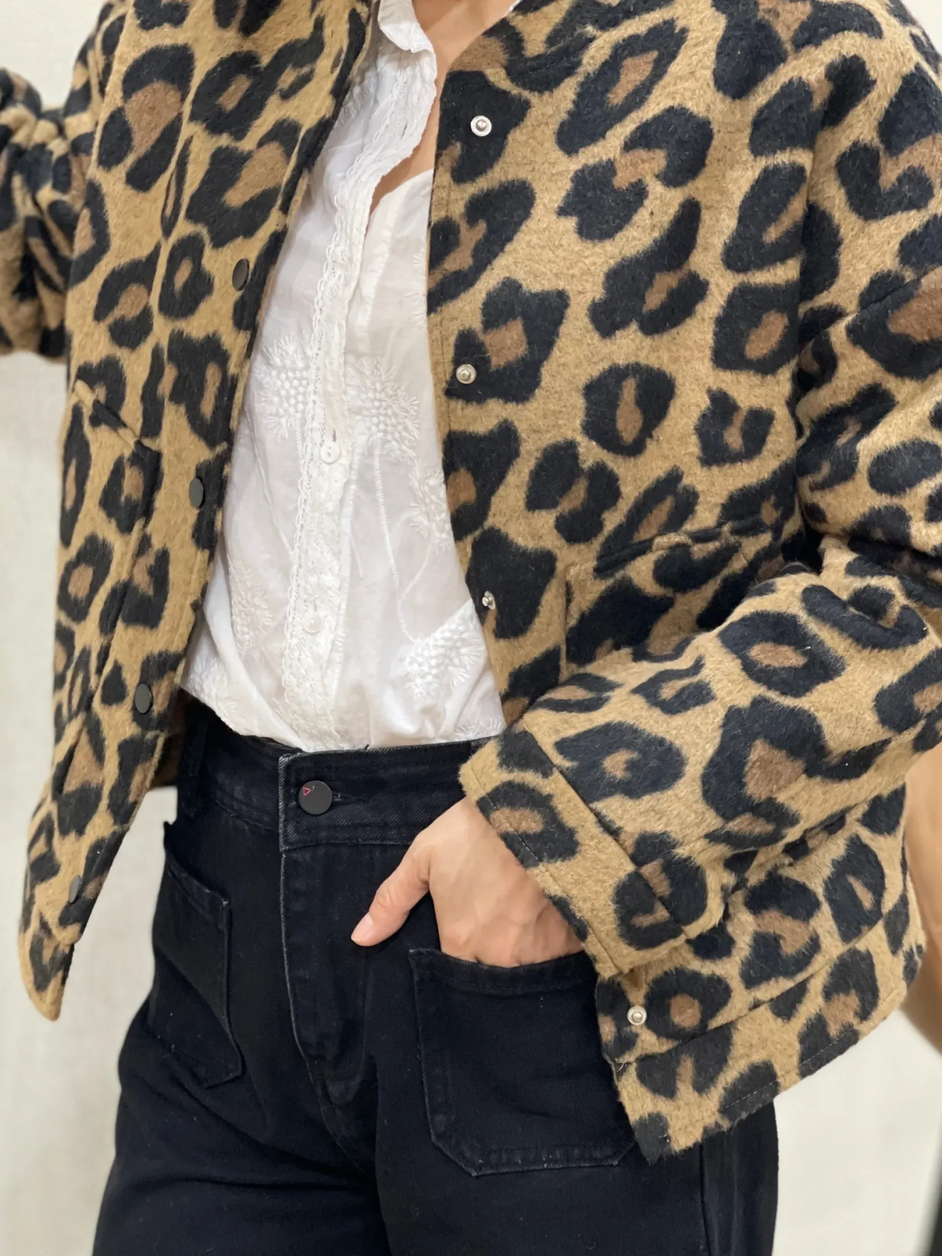 Cheap HippieChic Veste Oversize Léopard