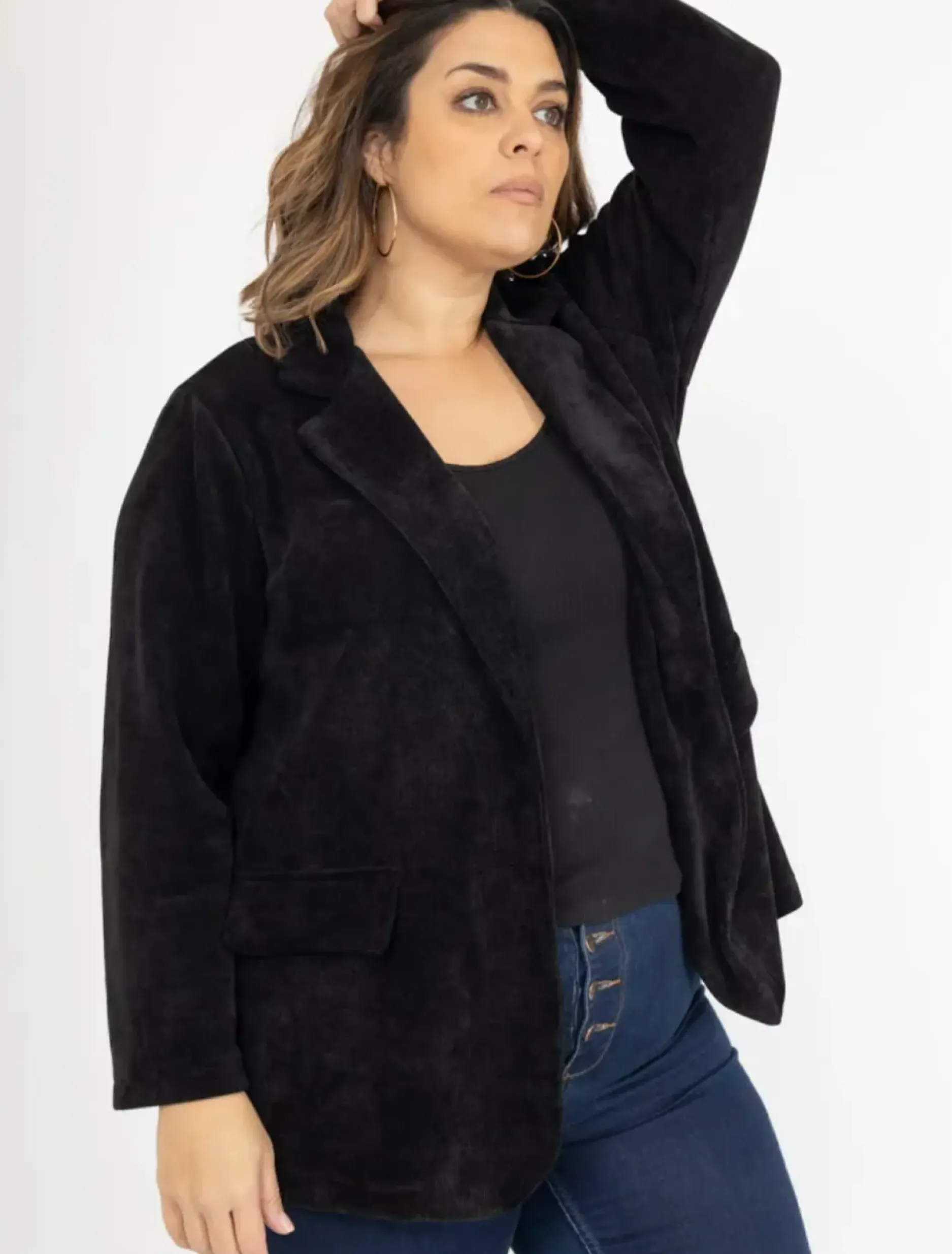 Sale HippieChic Veste Velours du 44 au 50 Beige